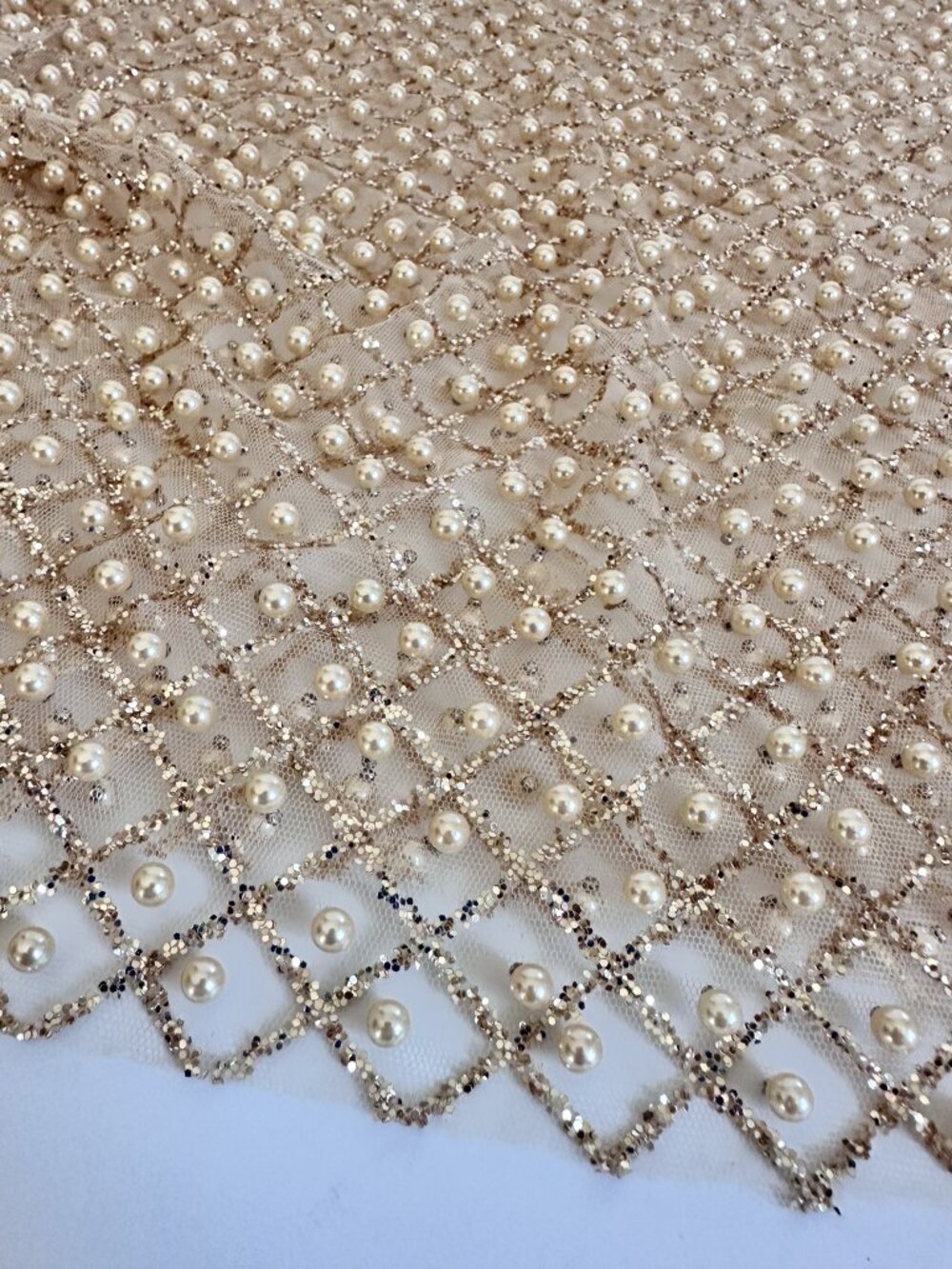 FORE Gold Beaded Mesh Long Sleeve Top Women's Size Small - Picture 5 of 13